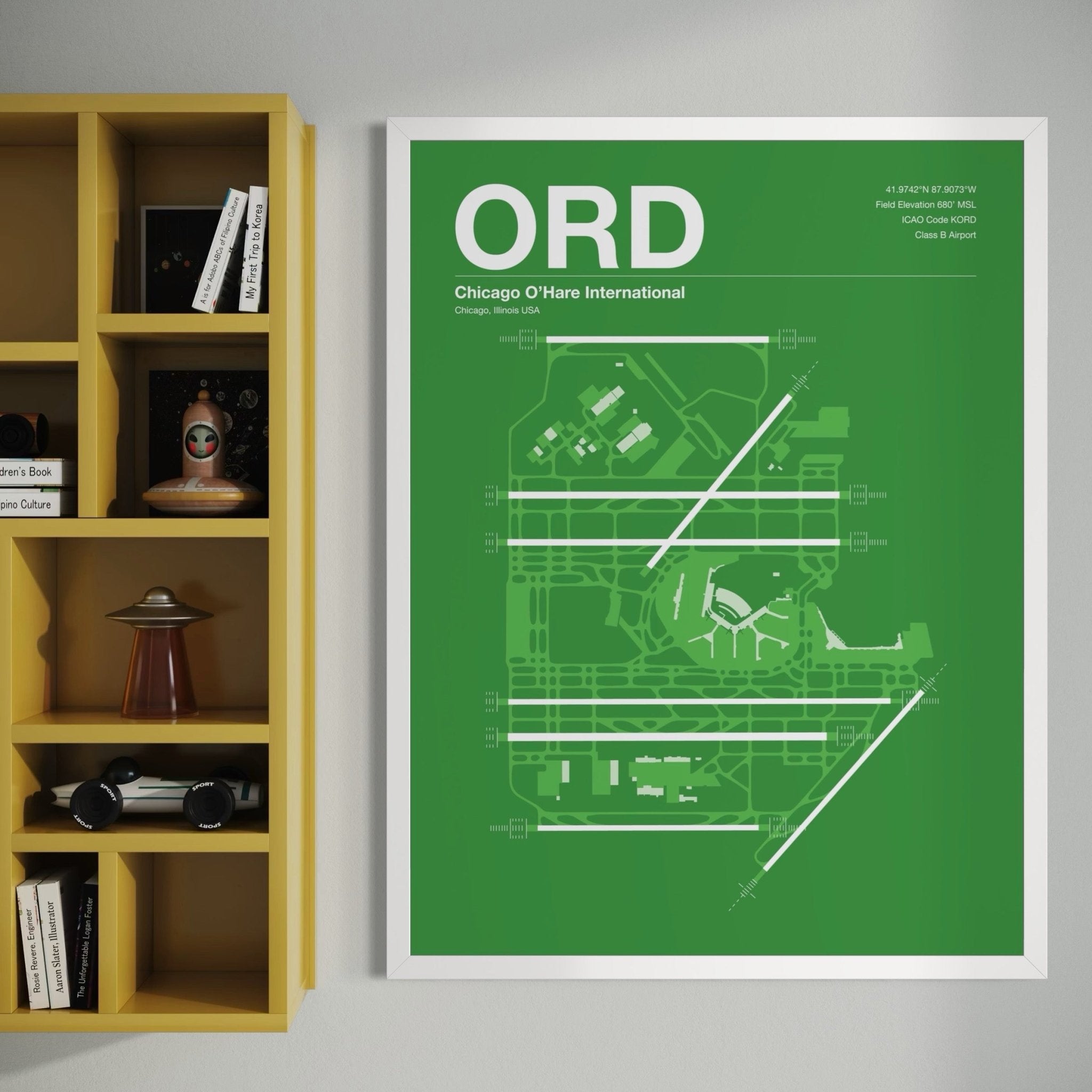 ORD | Chicago - A3 - Overland Green - No Frame