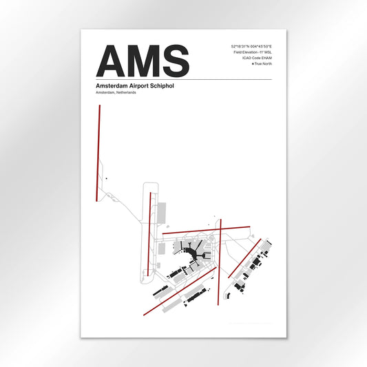 AMS | Amsterdam - Mid - Century Modern - 12×18" - No Frame