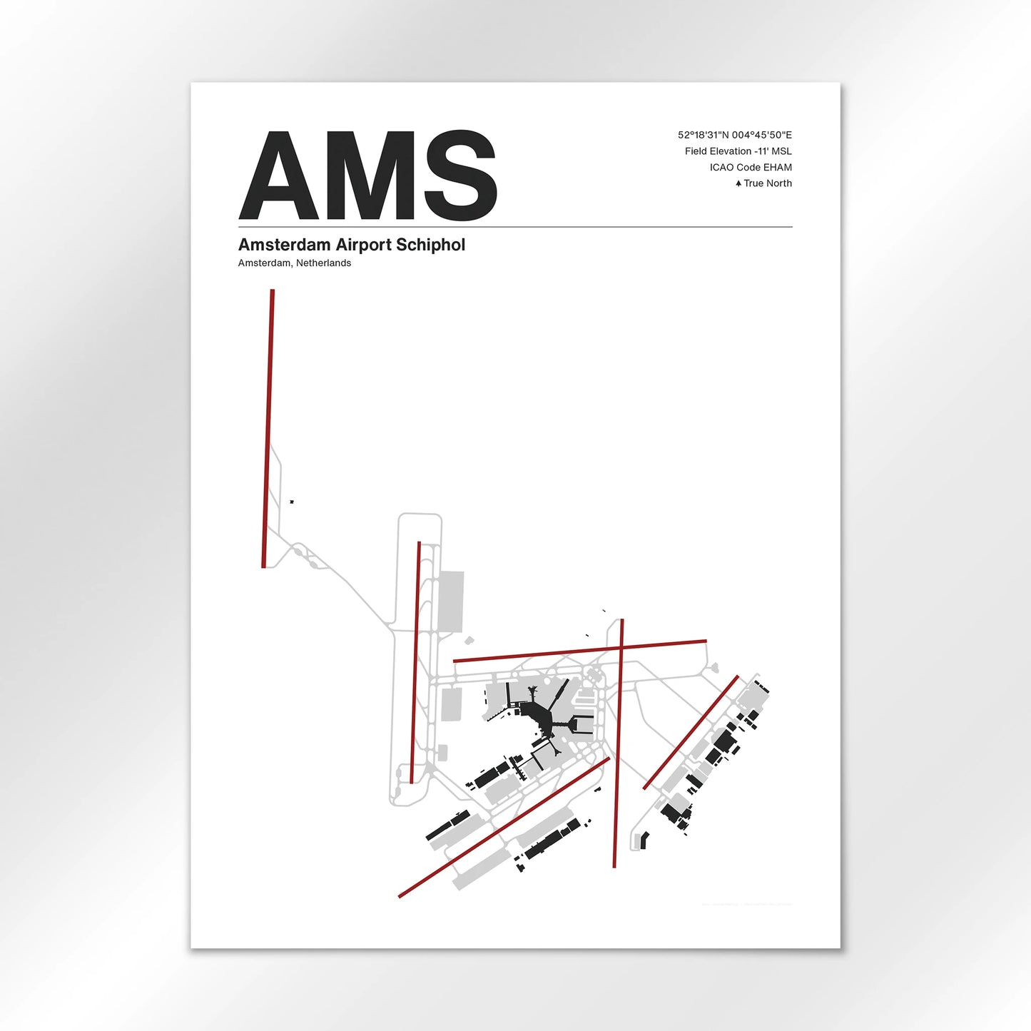 AMS Airport Diagram