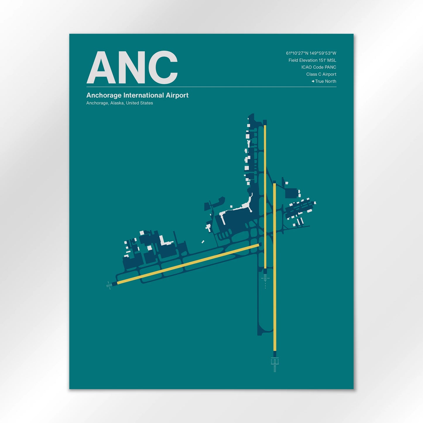 ANC | Anchorage - Mid - Century Moss - 16×20" - No Frame