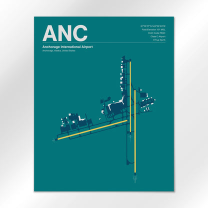 ANC | Anchorage - Mid - Century Moss - 16×20" - No Frame