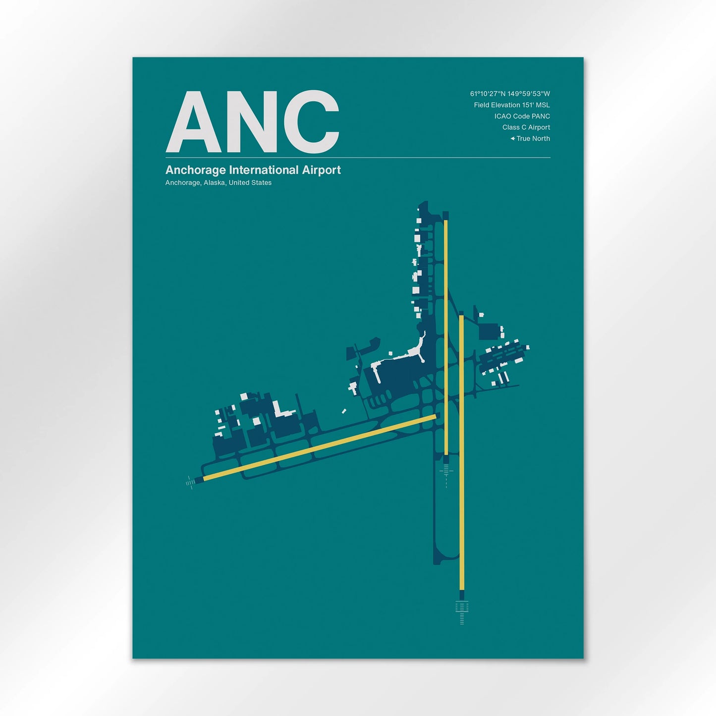 ANC | Anchorage - Mid - Century Moss - 18×24" - No Frame