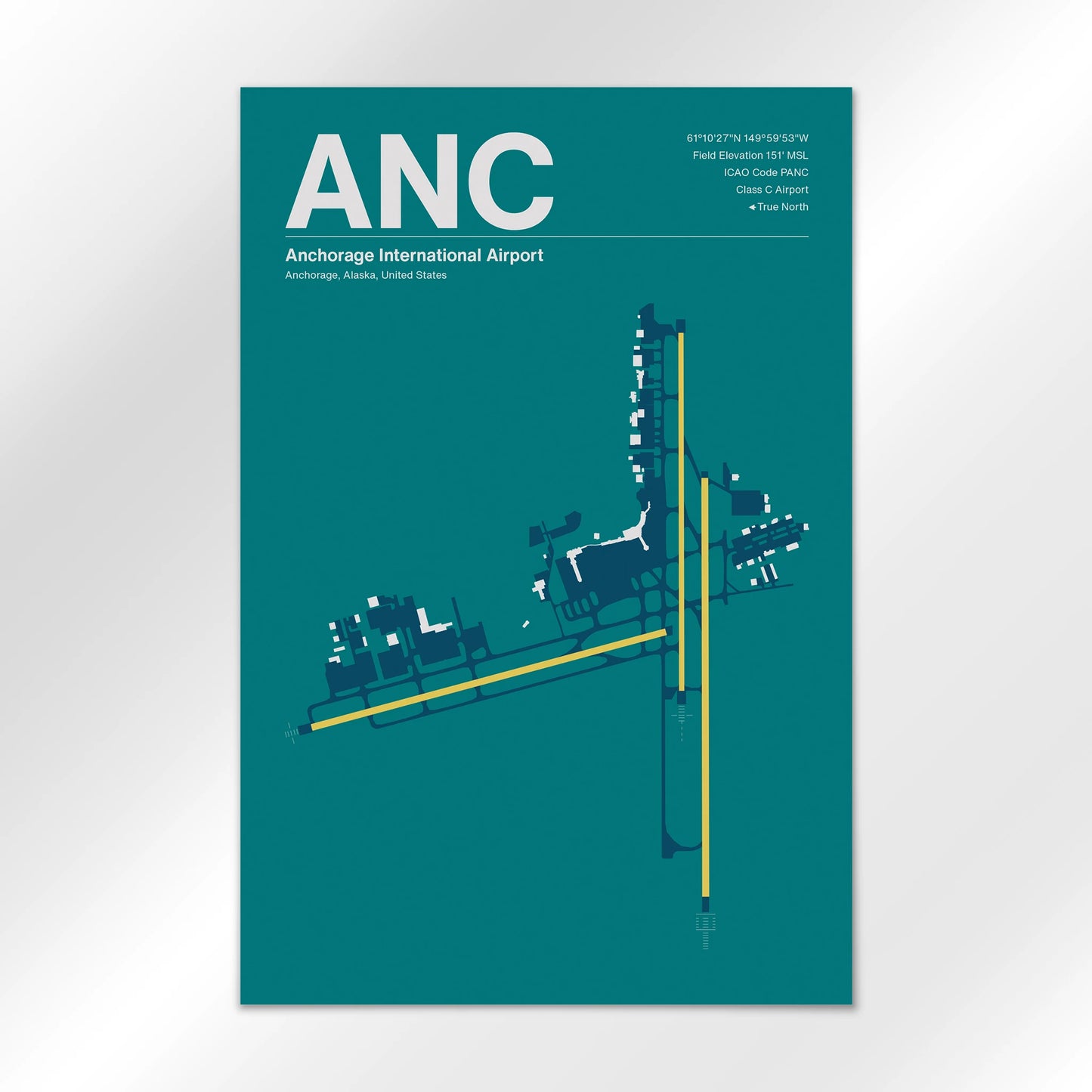 ANC | Anchorage - Mid - Century Moss - 24×36" - No Frame