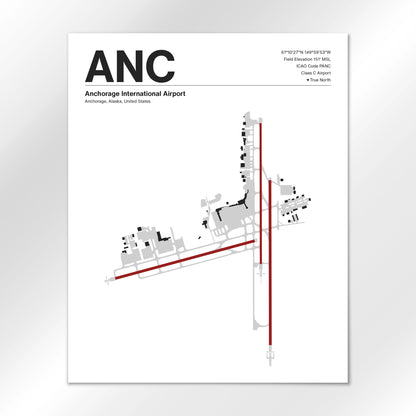 ANC | Anchorage - Mid - Century Modern - 16×20" - No Frame