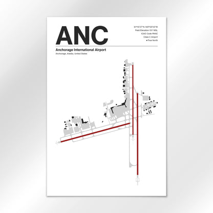 ANC | Anchorage - Mid - Century Modern - 24×36" - No Frame
