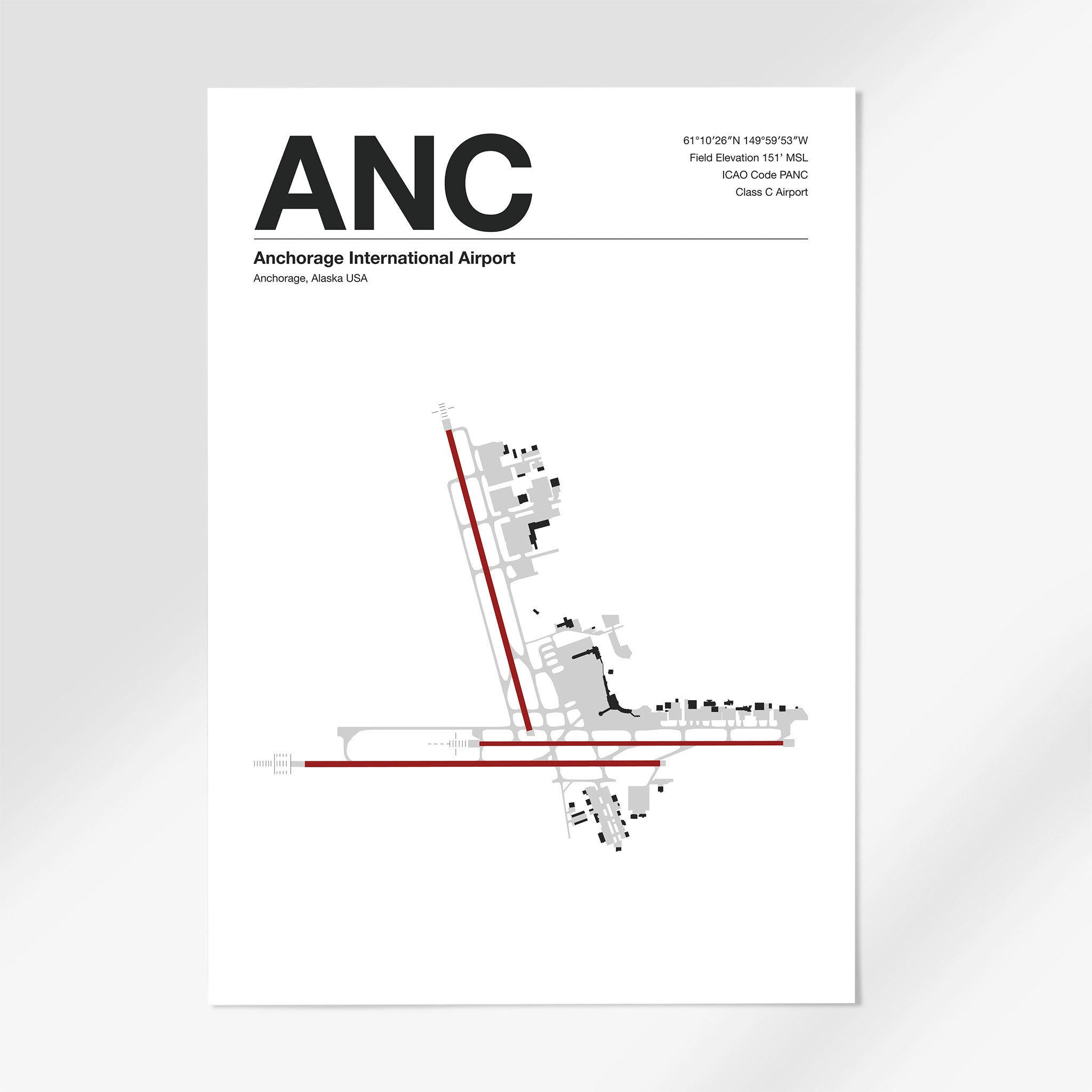 ANC | Anchorage - 24×36" - Mid - Century Modern - No Frame