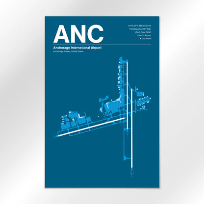 ANC | Anchorage - Skyline Blue - 12×18" - No Frame