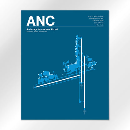 ANC | Anchorage - Skyline Blue - 16×20" - No Frame
