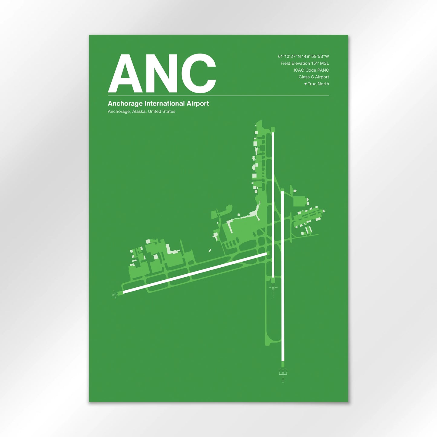 ANC | Anchorage - Overland Green - A3 - No Frame