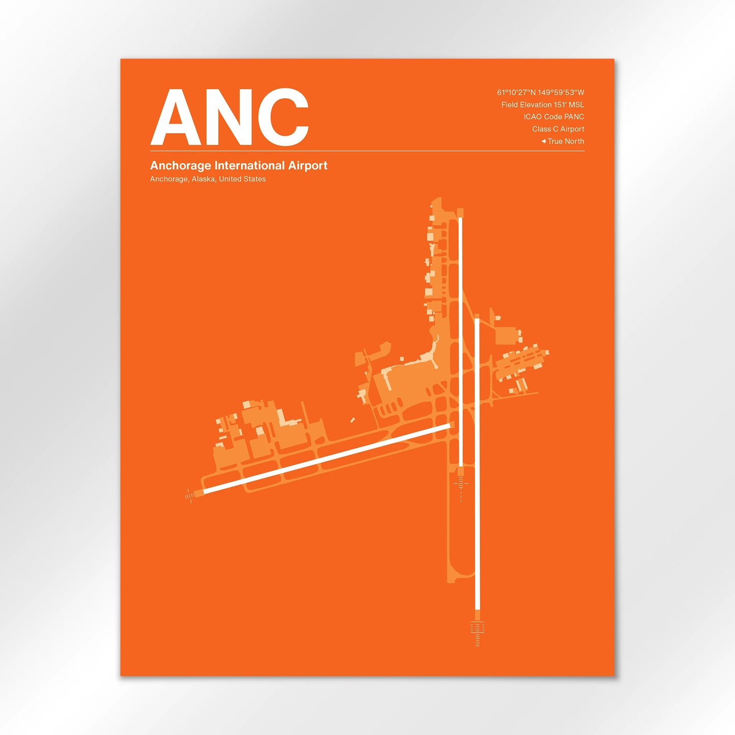 ANC | Anchorage - Sunset Orange - 16×20" - No Frame