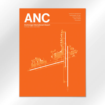 ANC | Anchorage - Sunset Orange - 18×24" - No Frame