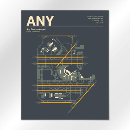 ANY | Custom - Mid - Century Slate - 16×20" - No Frame