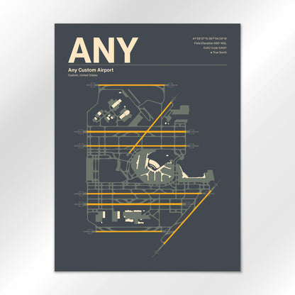 ANY | Custom - Mid - Century Slate - 18×24" - No Frame