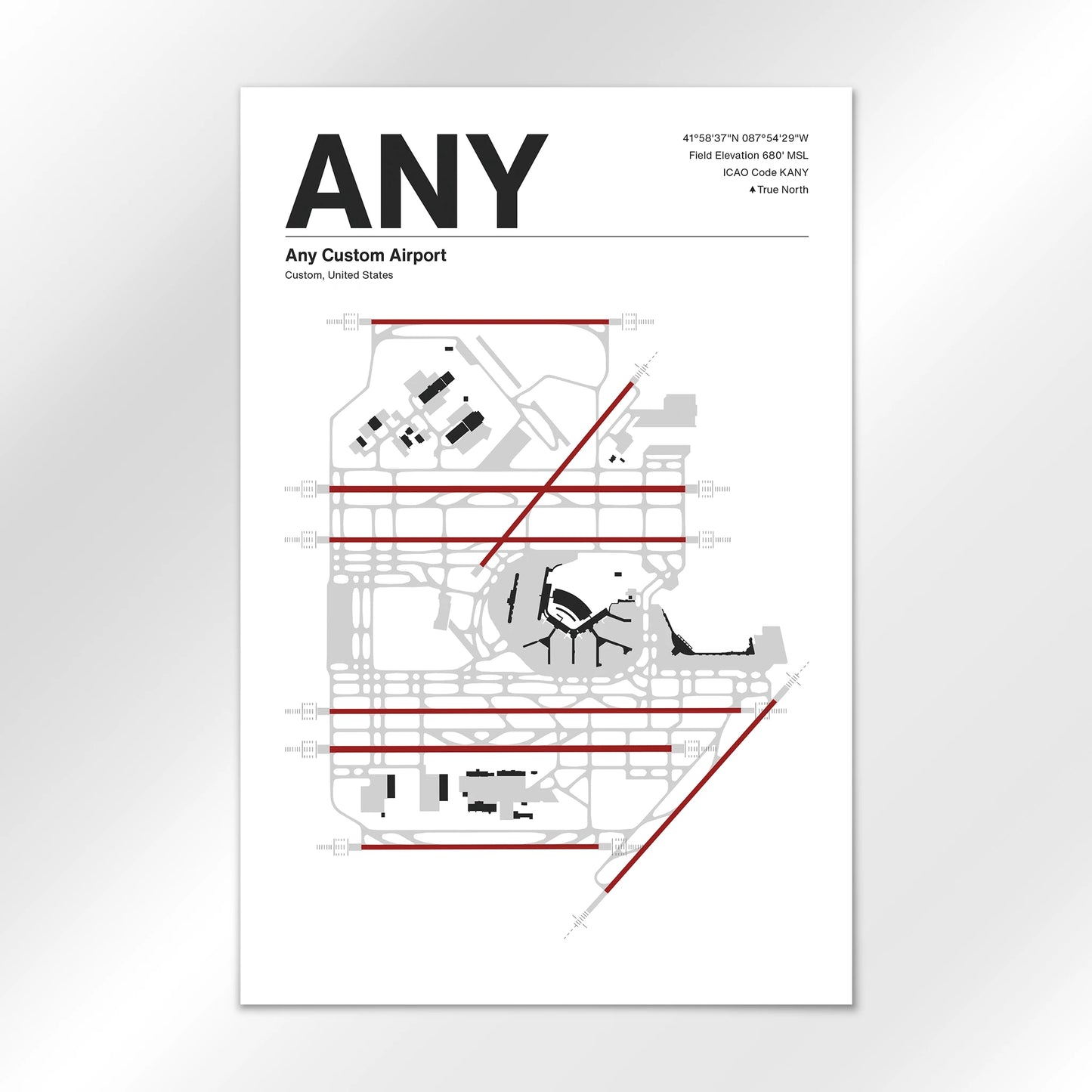 ANY | Custom - Mid - Century Modern - 24×36" - No Frame