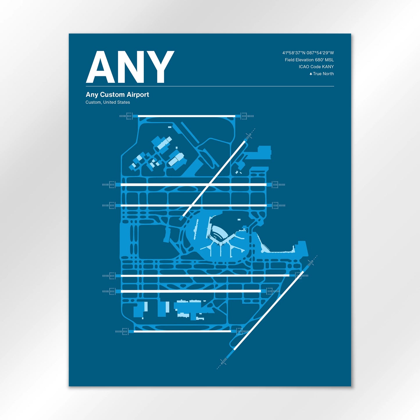 ANY | Custom - Skyline Blue - 16×20" - No Frame