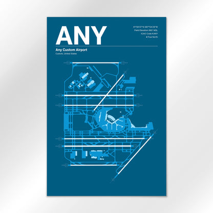 ANY | Custom - Skyline Blue - 24×36" - No Frame