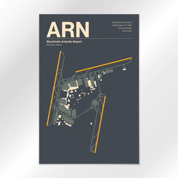 ARN | Stockholm - Mid - Century Slate - 12×18" - No Frame