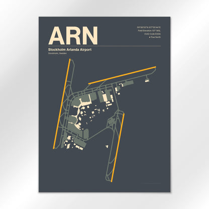 ARN | Stockholm - Mid - Century Slate - 18×24" - No Frame