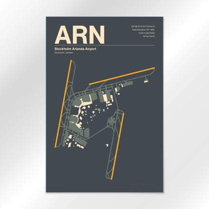 ARN | Stockholm - Mid - Century Slate - 24×36" - No Frame