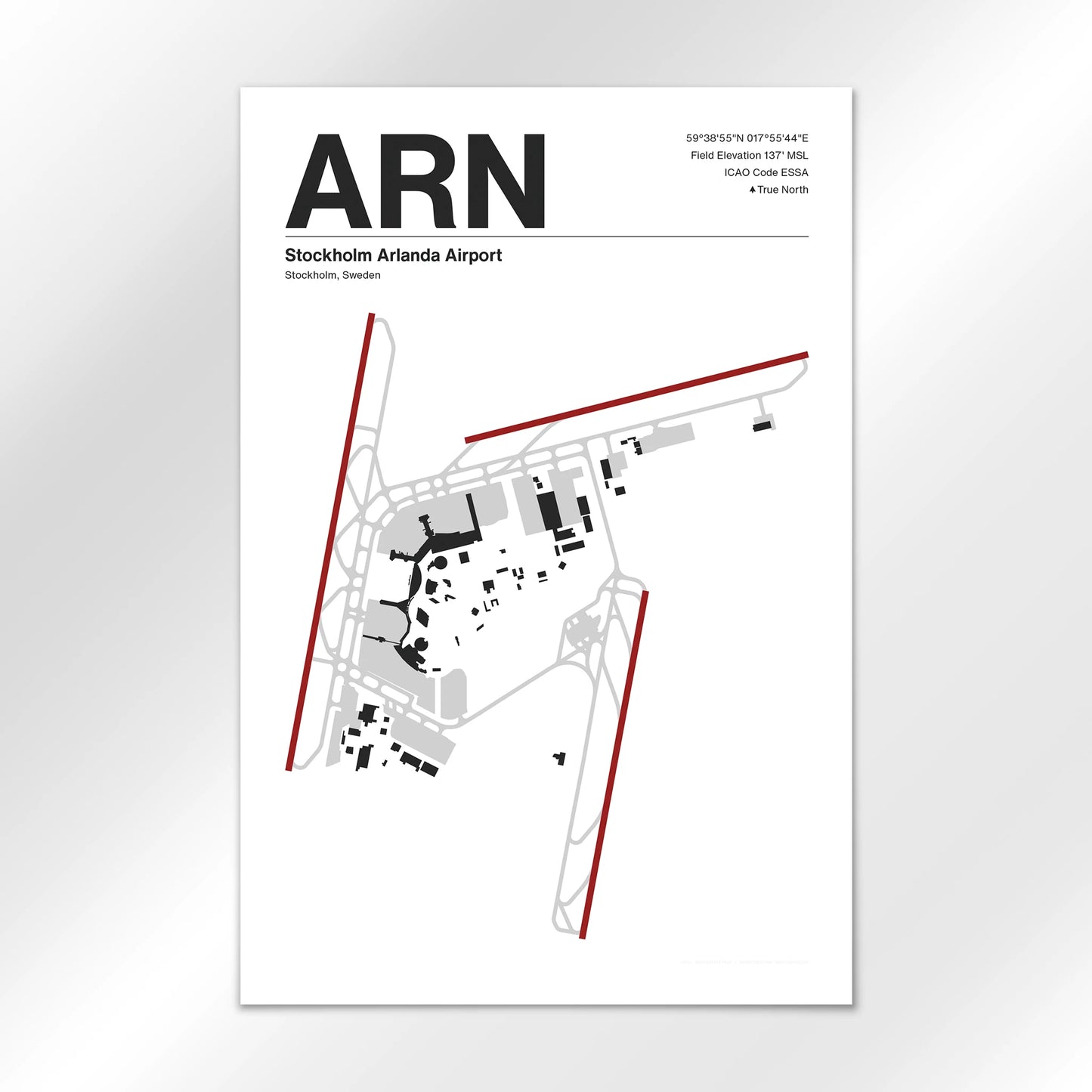 ARN | Stockholm - Mid - Century Modern - 12×18" - No Frame