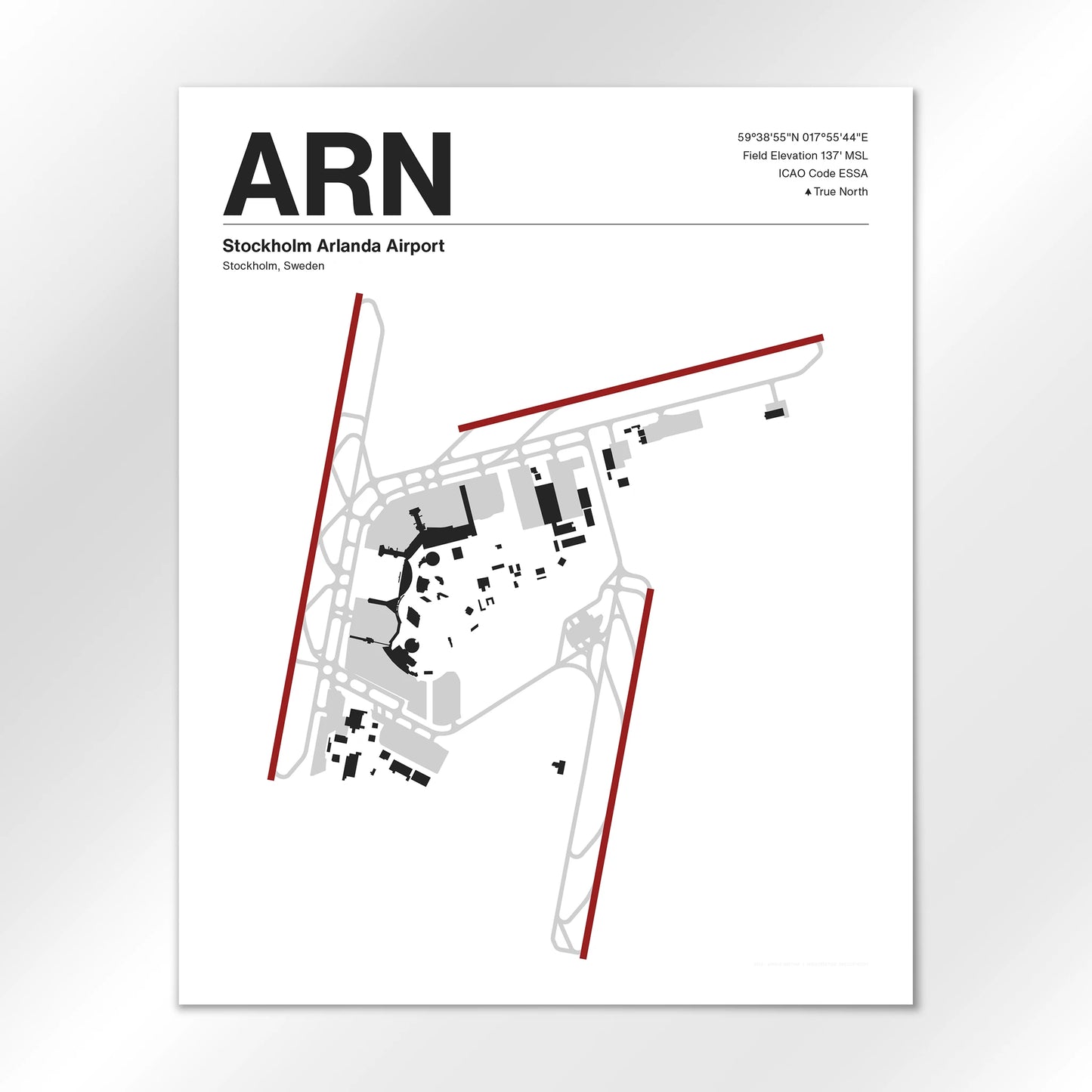 ARN | Stockholm - Mid - Century Modern - 16×20" - No Frame