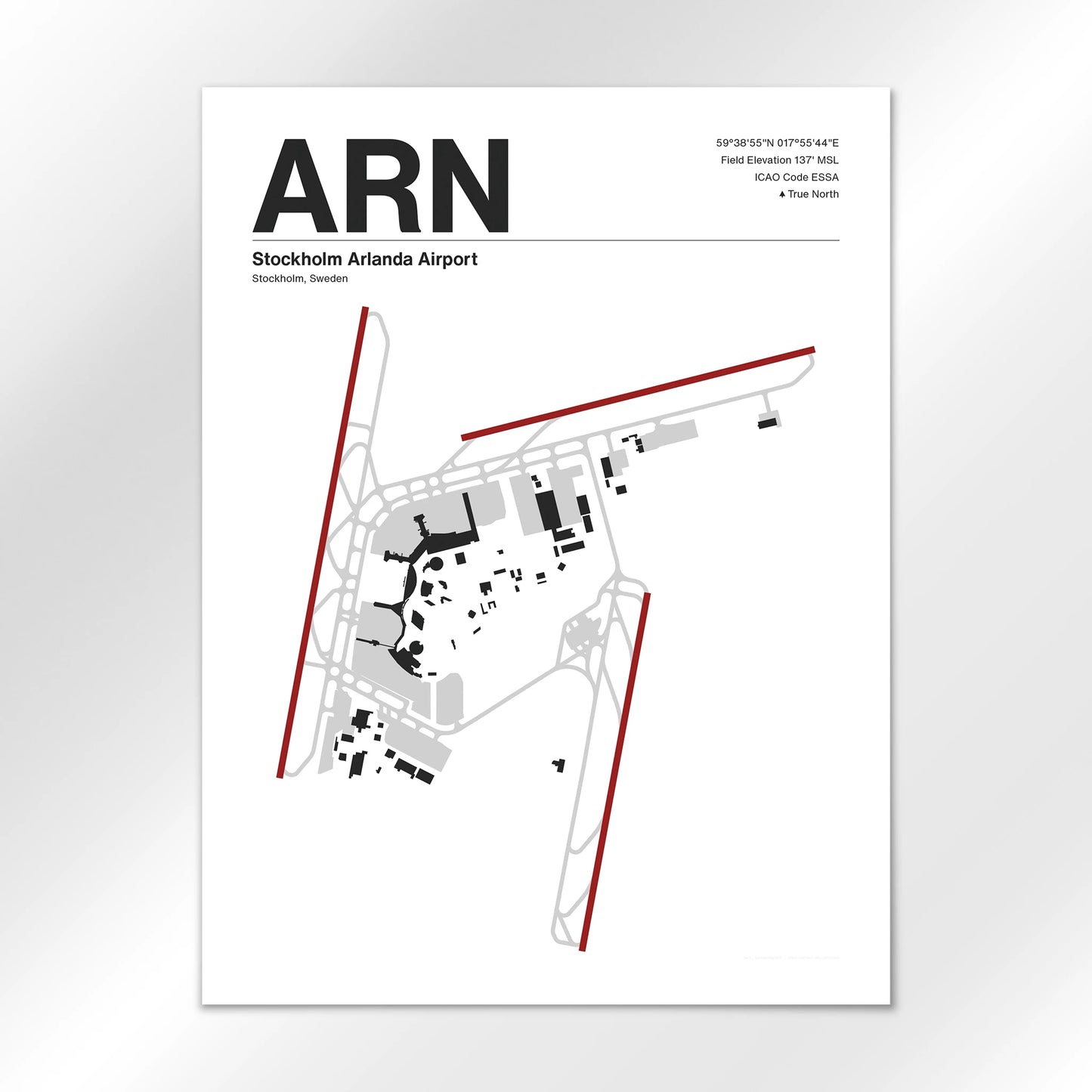 ARN | Stockholm - Mid - Century Modern - 18×24" - No Frame
