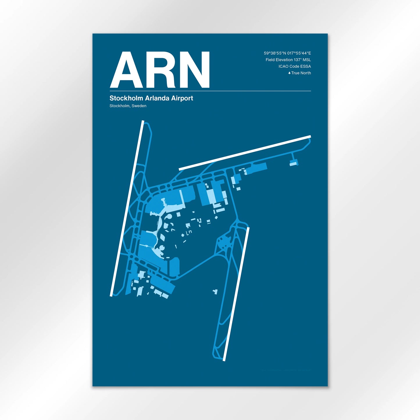 ARN | Stockholm - Skyline Blue - 12×18" - No Frame