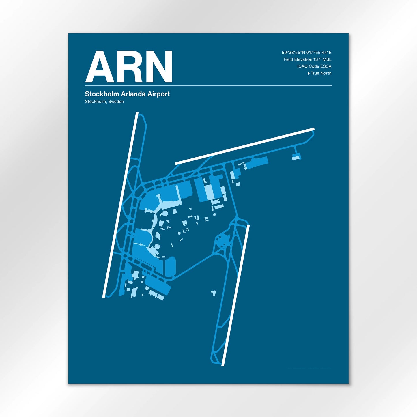 ARN | Stockholm - Skyline Blue - 16×20" - No Frame