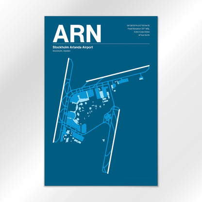 ARN | Stockholm - Skyline Blue - 24×36" - No Frame