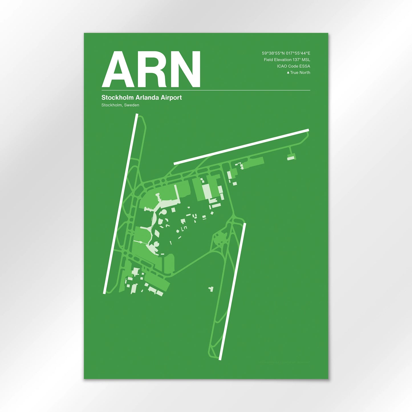 ARN | Stockholm - Overland Green - A3 - No Frame