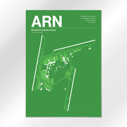 ARN | Stockholm - Overland Green - A3 - No Frame