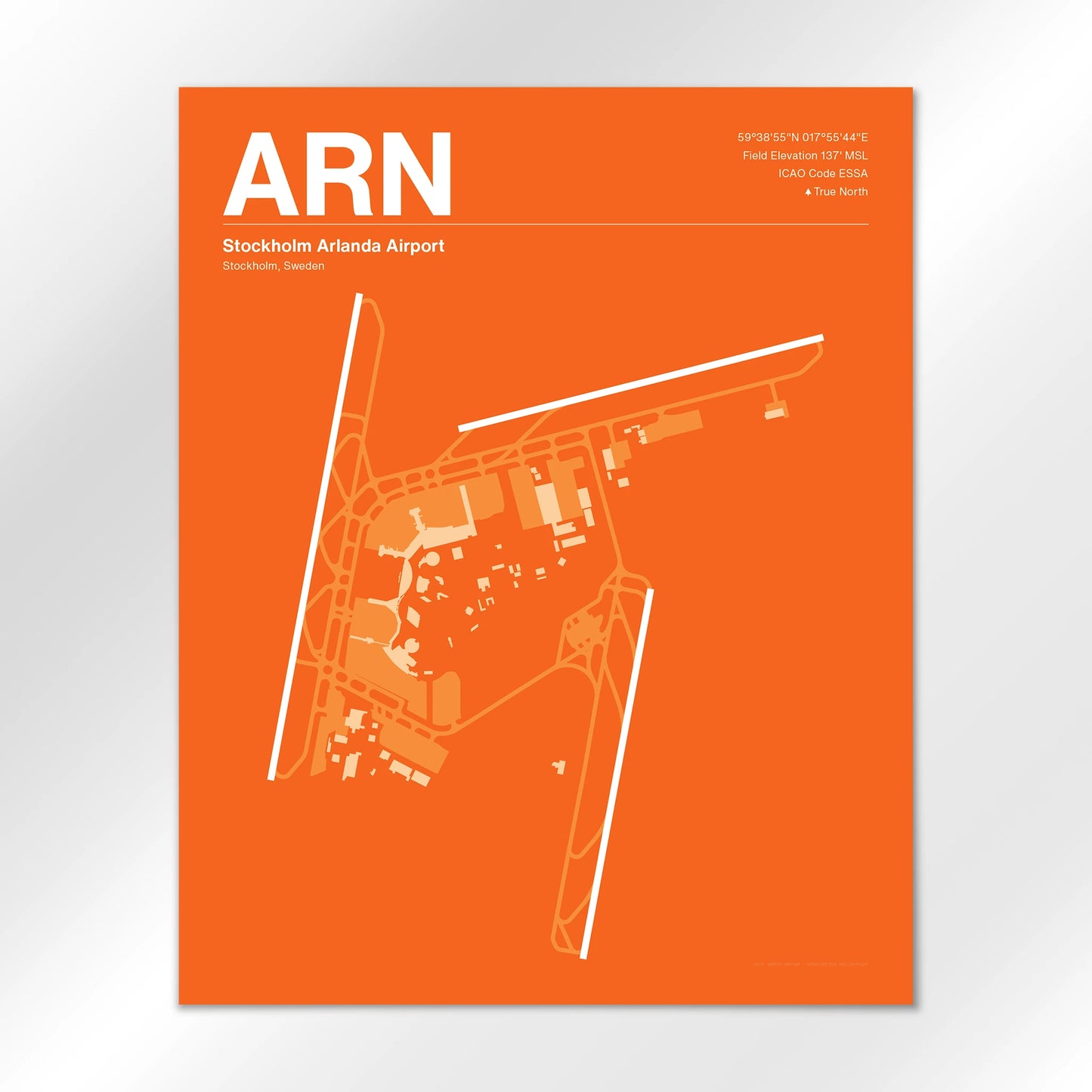 ARN | Stockholm - Sunset Orange - 16×20" - No Frame