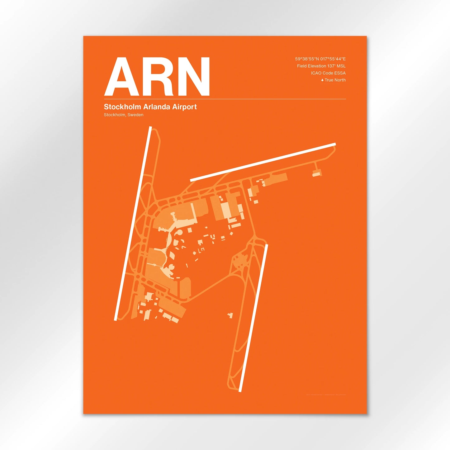 ARN | Stockholm - Sunset Orange - 18×24" - No Frame