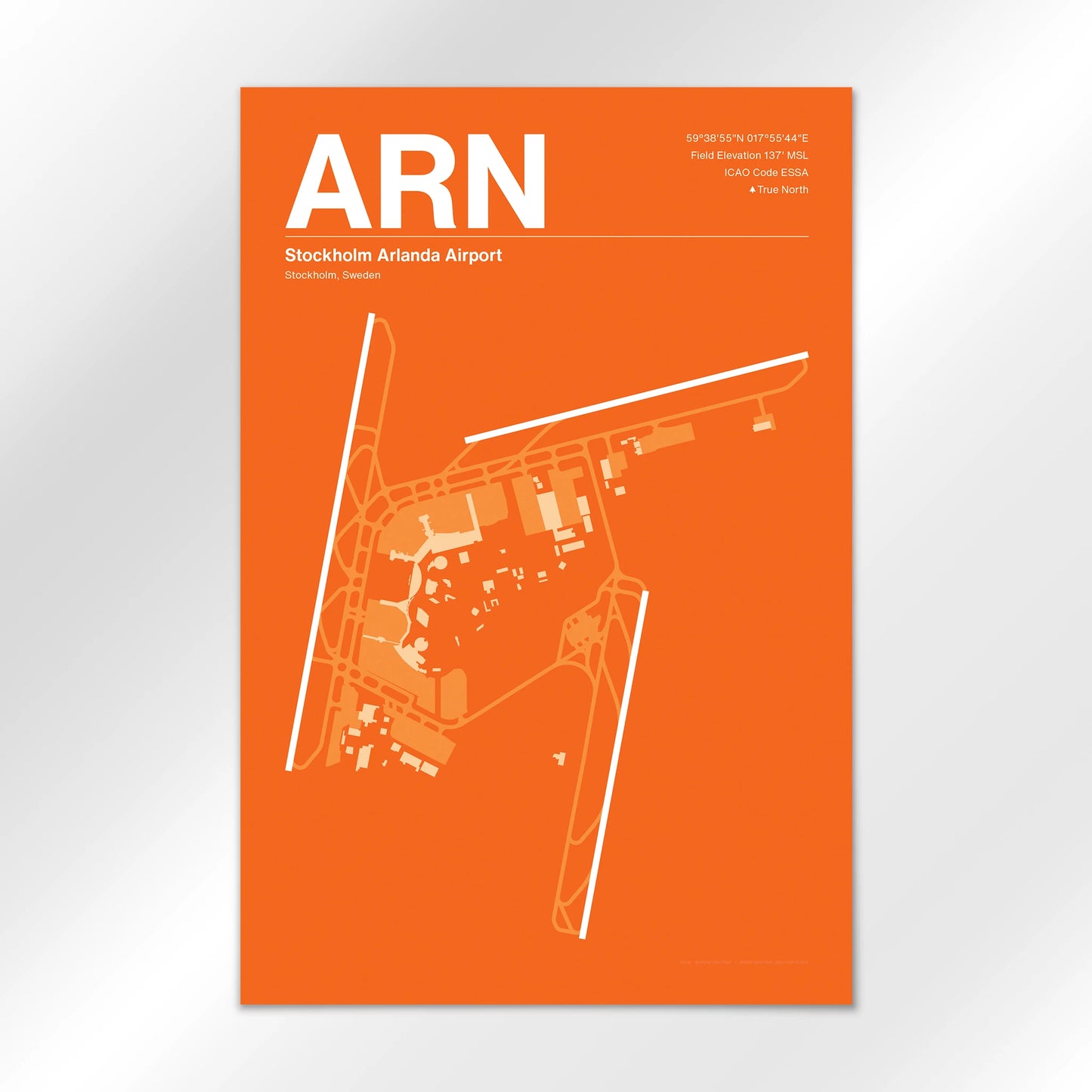 ARN | Stockholm - Sunset Orange - 24×36" - No Frame