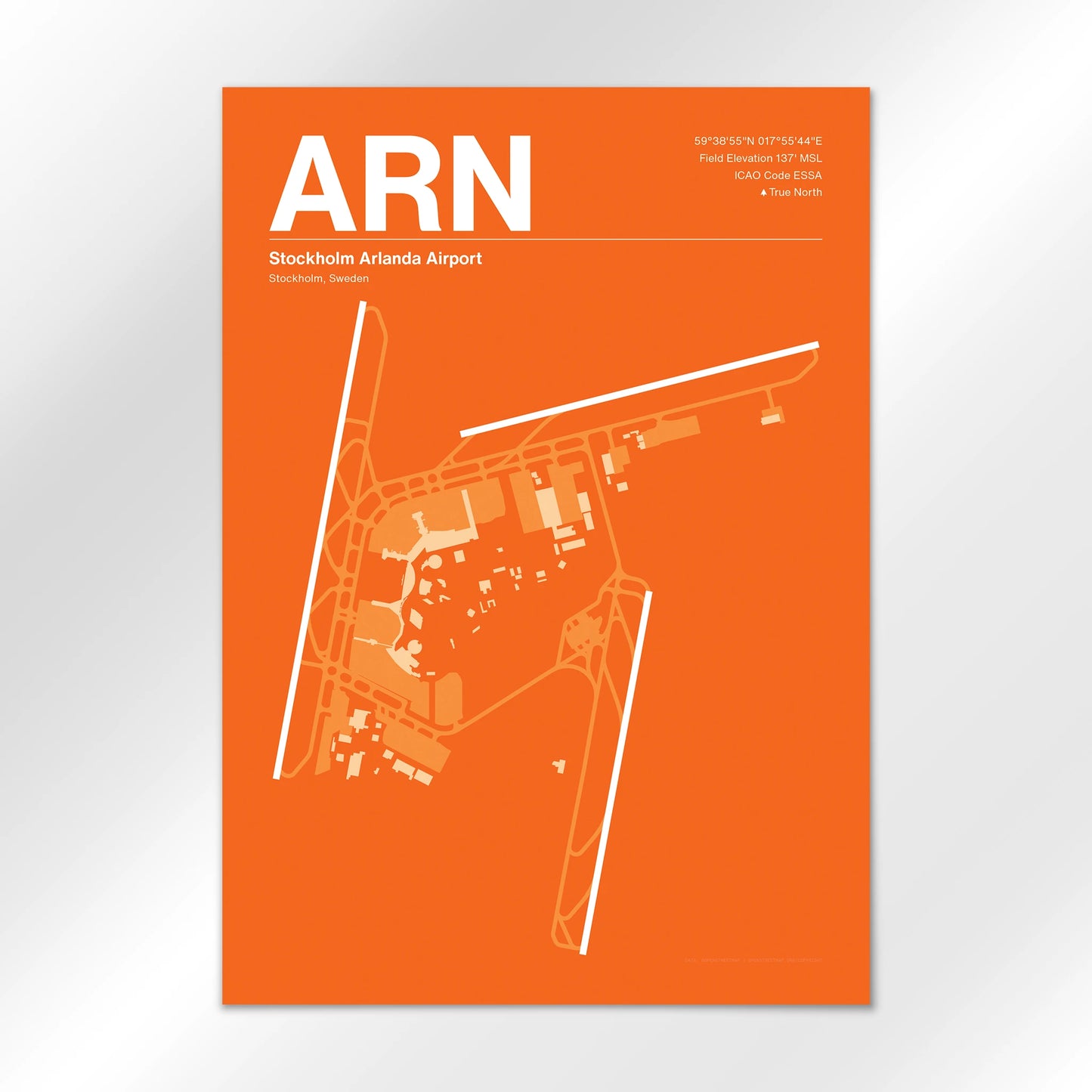 ARN | Stockholm - Sunset Orange - A3 - No Frame