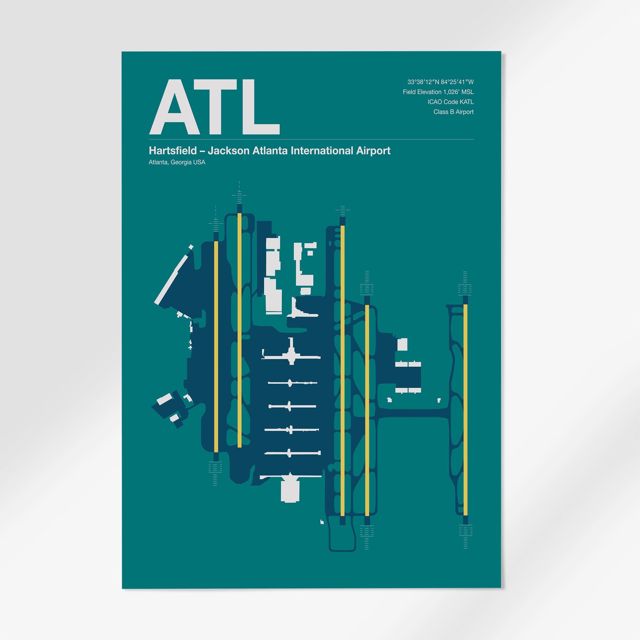 ATL | Atlanta - A3 - Mid - Century Moss - No Frame