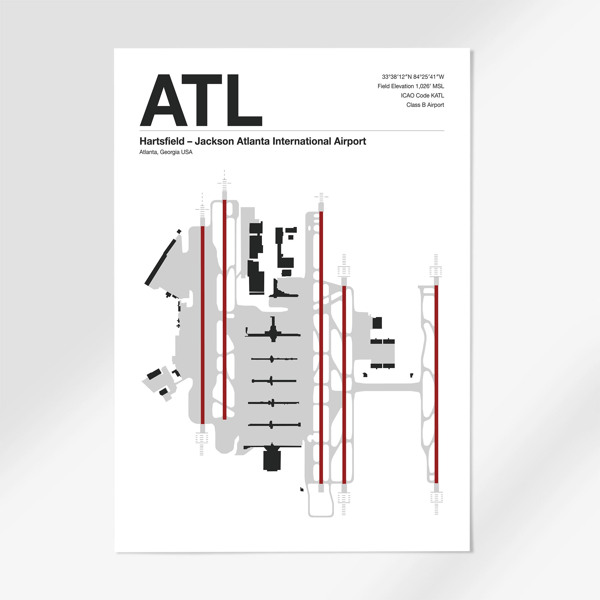 ATL | Atlanta - A3 - Mid - Century Modern - No Frame