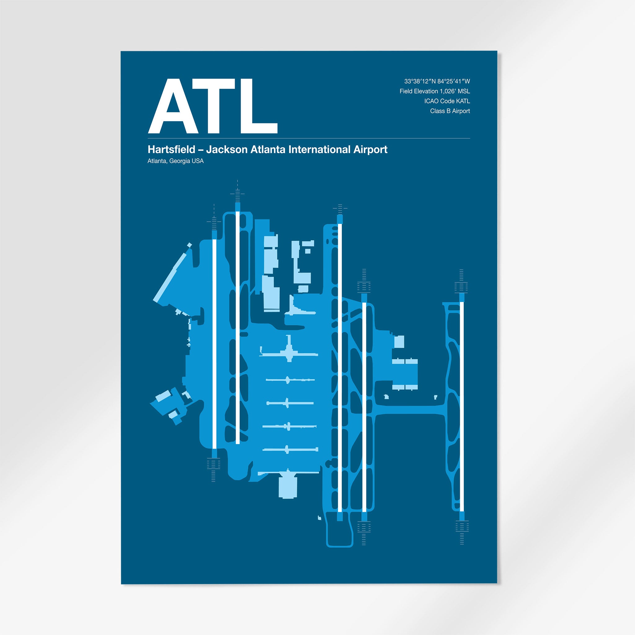 ATL | Atlanta - A3 - Skyline Blue - No Frame