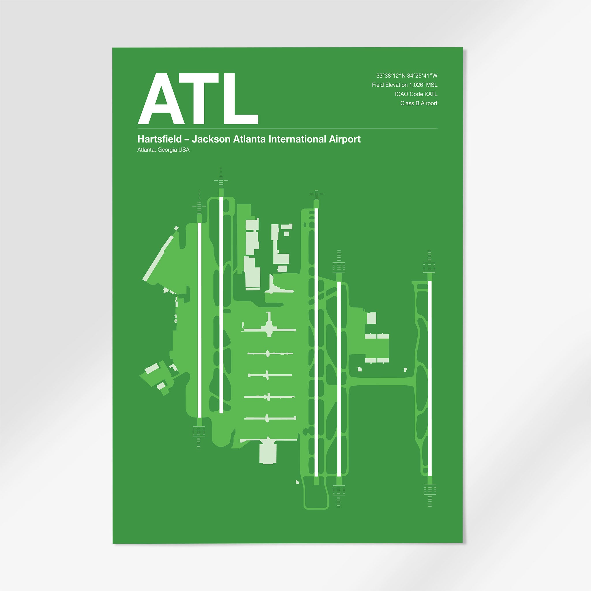 ATL | Atlanta - A3 - Overland Green - No Frame