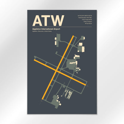ATW Airport Diagram