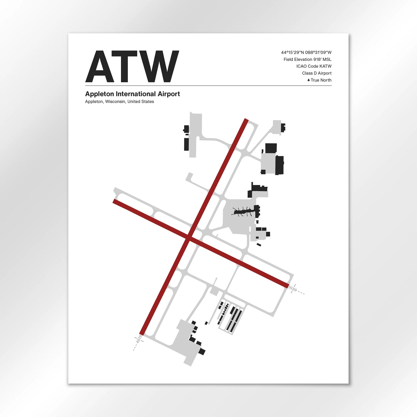 ATW Airport Diagram