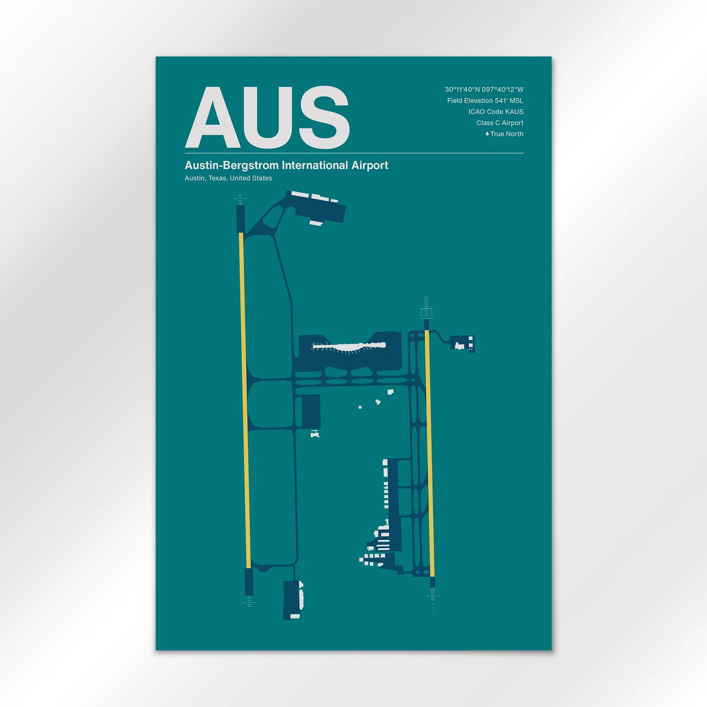 AUS | Austin - Mid - Century Moss - 12×18" - No Frame