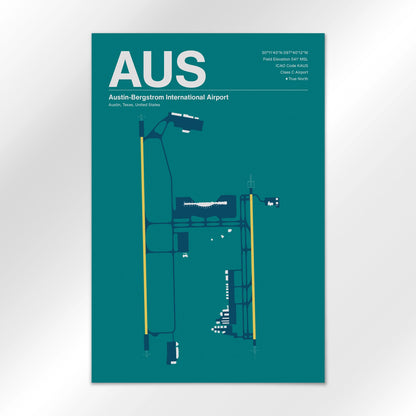AUS | Austin - Mid - Century Moss - 12×18" - No Frame