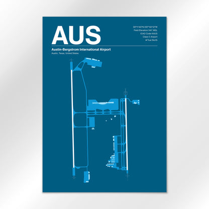 AUS | Austin - Skyline Blue - A3 - No Frame