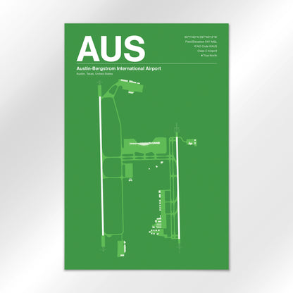 AUS | Austin - Overland Green - 12×18" - No Frame