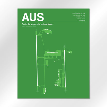 AUS | Austin - Overland Green - 16×20" - No Frame