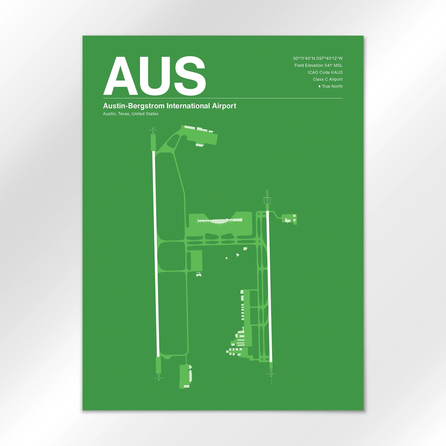 AUS | Austin - Overland Green - 18×24" - No Frame