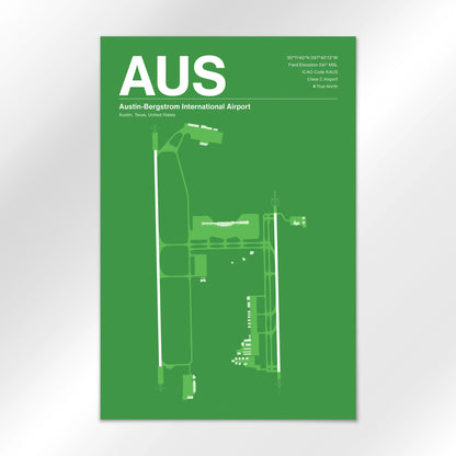 AUS | Austin - Overland Green - 24×36" - No Frame