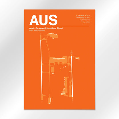 AUS | Austin - Sunset Orange - A2 - No Frame