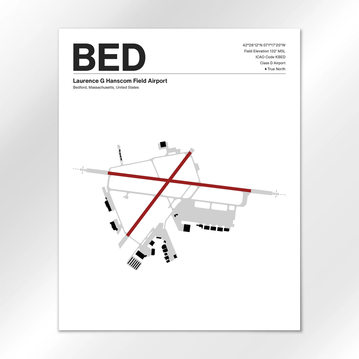 BED Airport Diagram